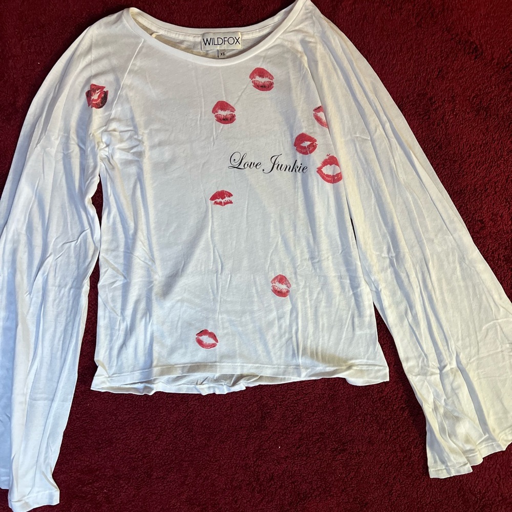 Wildfox Love Junkie Bell Sleeve T-Shirt